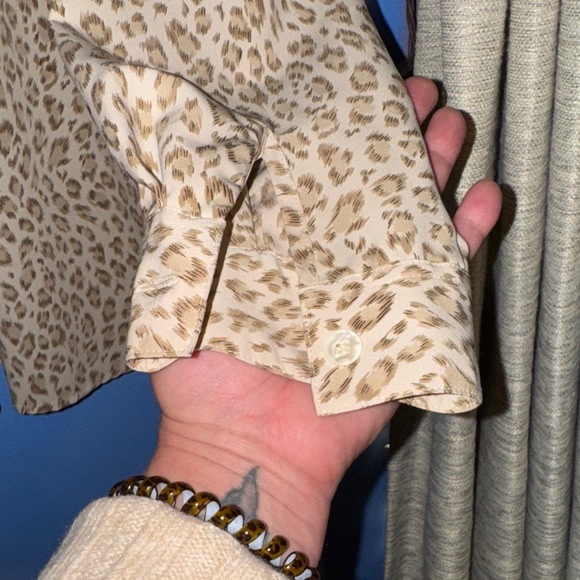 🐆🐆🐆Alfred Dunner Tan Leopard Print Blouse - Picture 8 of 12
